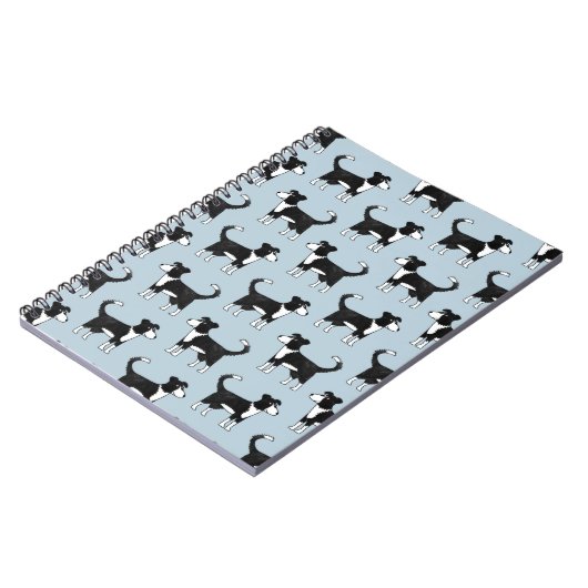 Welsh Border Collie Sheepdog Cute Pattern Notitieboek (Linkerzijde)