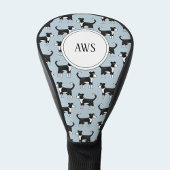 Welsh Border Collie Sheepdog Pattern Monogram Golfheadcover
