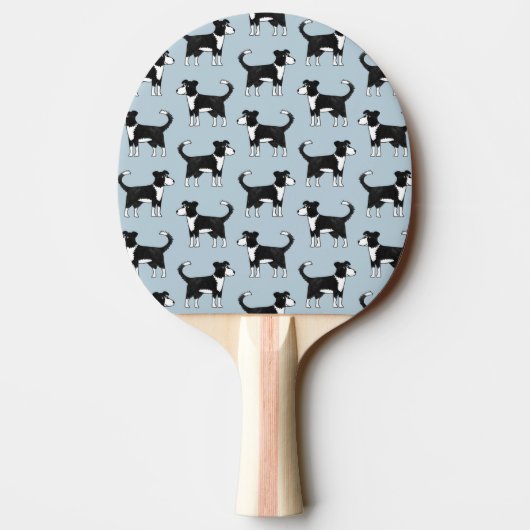 Welsh Border Collie Sheepdog Pattern Tafeltennisbatje (Achterkant)