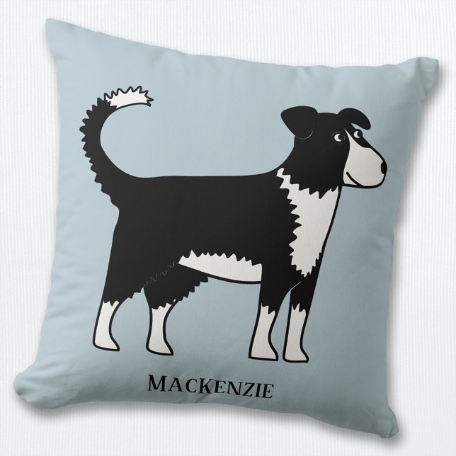 Welsh Border Collie Sheepdog Personalized Kussen (Welsh Border Collie Sheepdog personalized throw pillow)