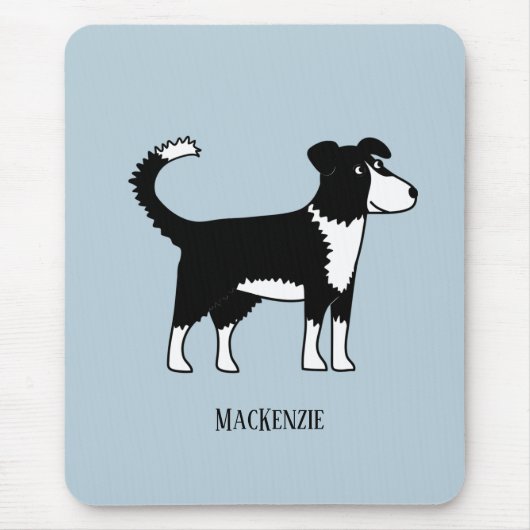 Welsh Border Collie Sheepdog Personalized Muismat (Voorkant)