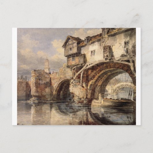 Welsh Bridge in Shrewsbury door William Turner Briefkaart (Voorkant)