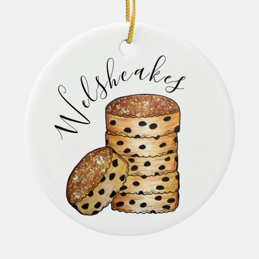 Welsh Cakes Welshcakes Bakestones UK Keramisch Ornament (Voorkant)