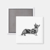 Welsh Cardigan Corgi-magneet Magneet (Voorkant / Achterkant)