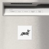 Welsh Cardigan Corgi magnet (Insitu (Vaatwasser))