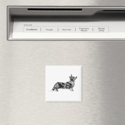 Welsh Cardigan Corgi magnet (Insitu (Vaatwasser))
