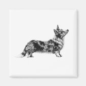 Welsh Cardigan Corgi magnet (Voorkant)