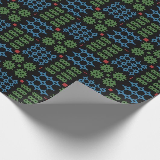 Welsh Carthen Blanket Tapestry Design Cadeaupapier (Hoek)