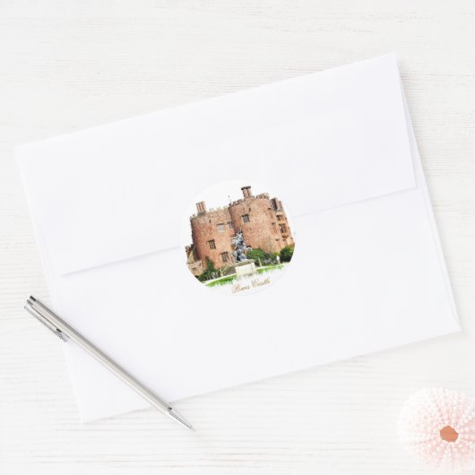 WELSH CASTLES RONDE STICKER (Envelop)