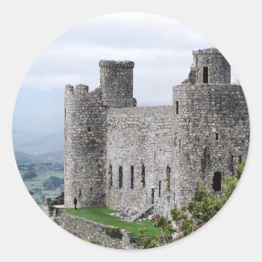 WELSH CASTLES RONDE STICKER (Voorkant)