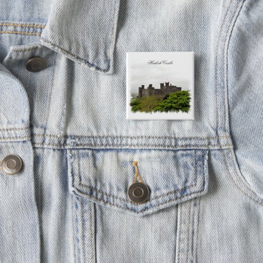 WELSH CASTLES VIERKANTE BUTTON 5,1 CM (In situ)