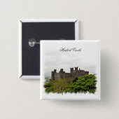 WELSH CASTLES VIERKANTE BUTTON 5,1 CM (Voorkant /achterkant)
