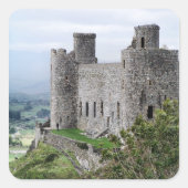 WELSH CASTLES VIERKANTE STICKER (Voorkant)