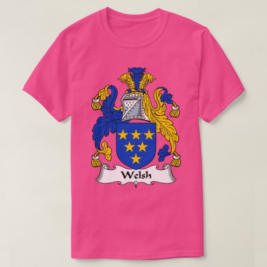 Welsh Coat of Arms Family Crest T-shirt (Design voorkant)