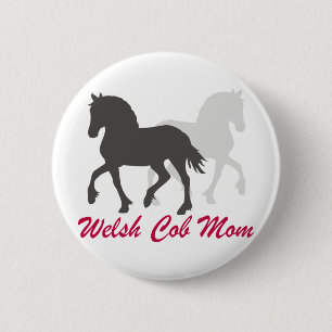 Welsh Cob mama Ronde Button 5,7 Cm
