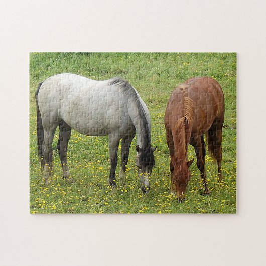 Welsh Cobs horse Puzzle Legpuzzel (Horizontaal)