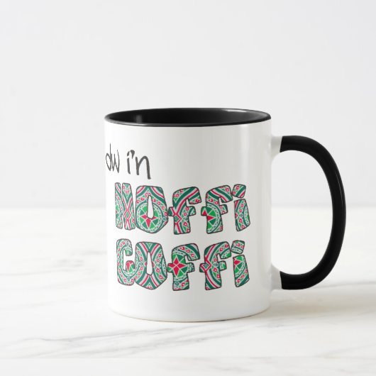 Welsh Coffee Mok: Hoffi Coffi, rood, groen, zilver Mok (Rechts)