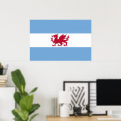 Welsh Colony In Patagonia, Argentina flag Poster (Thuiskantoor)