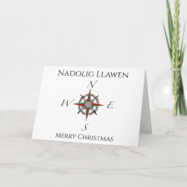 Welsh Compass Roos Kerstmis Kaart