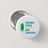 Welsh Conservatives Ceidwadwyr Cymreig Ronde Button 3,2 Cm (Voorkant /achterkant)