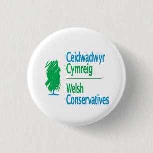 Welsh Conservatives Ceidwadwyr Cymreig Ronde Button 3,2 Cm