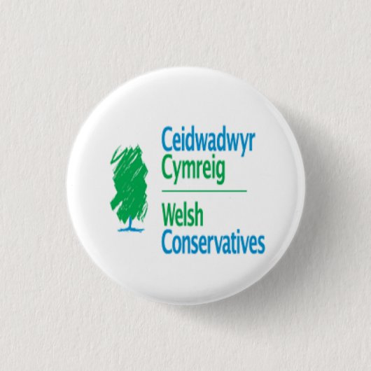 Welsh Conservatives Ceidwadwyr Cymreig Ronde Button 3,2 Cm (Voorkant)