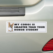 Welsh Corgi 1 Honor Bumpersticker (Op auto)
