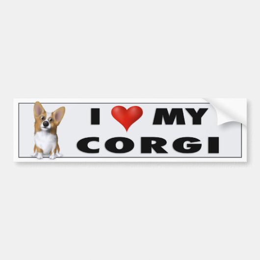 Welsh Corgi 1 Love Sticker (Voorkant)