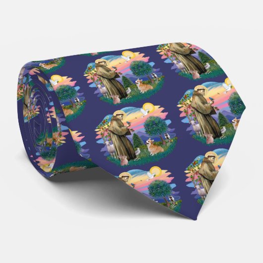 Welsh Corgi (#7b) Stropdas (Opgerold)