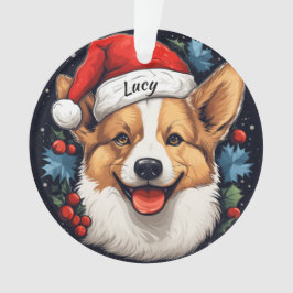 Welsh Corgi Aangepaste Kerstversiering Ornament