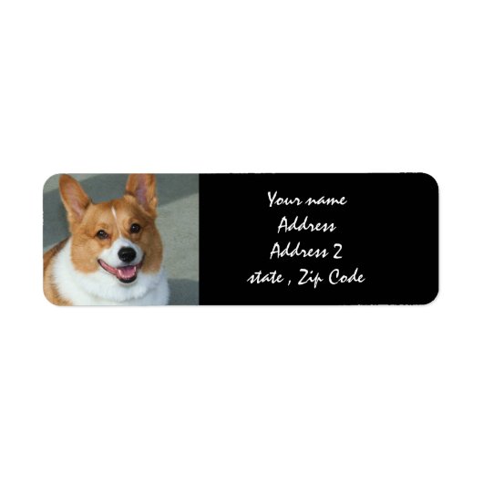 Welsh Corgi Adresetiketten Etiket (Voorkant)