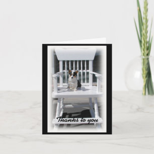 Welsh Corgi bedankt Notecard