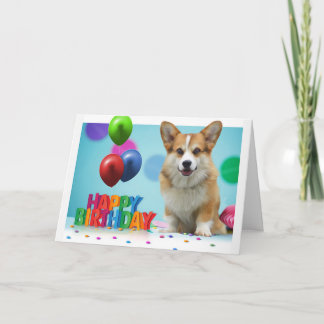 Welsh Corgi Birthday Card Kaart