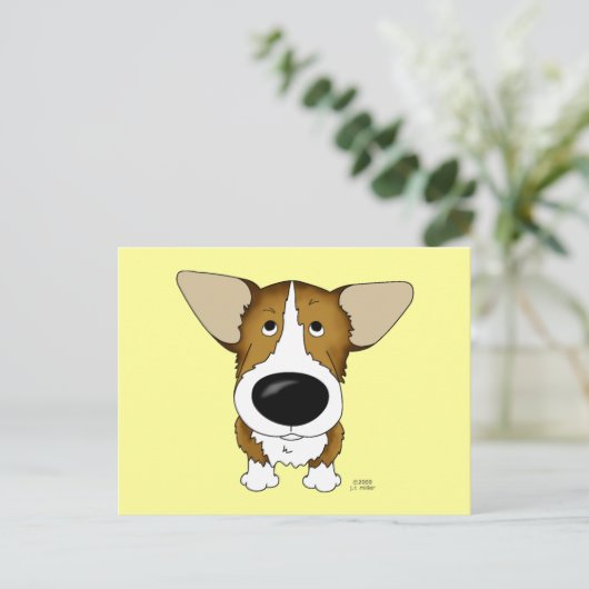 Welsh Corgi Briefkaart (Staand voorkant)