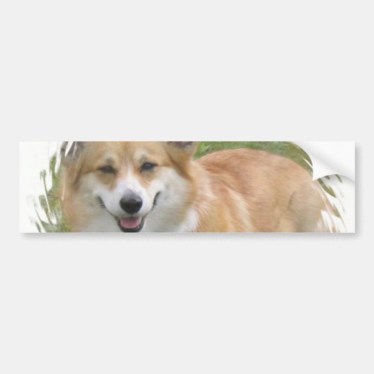 Welsh Corgi Bumpersticker (Voorkant)