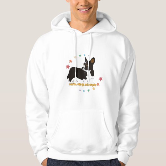 Welsh Corgi Cardigan Hoodie (Voorkant)