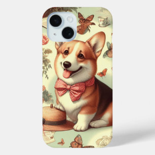 Welsh Corgi Cardigan illustratie iPhone 15 Case