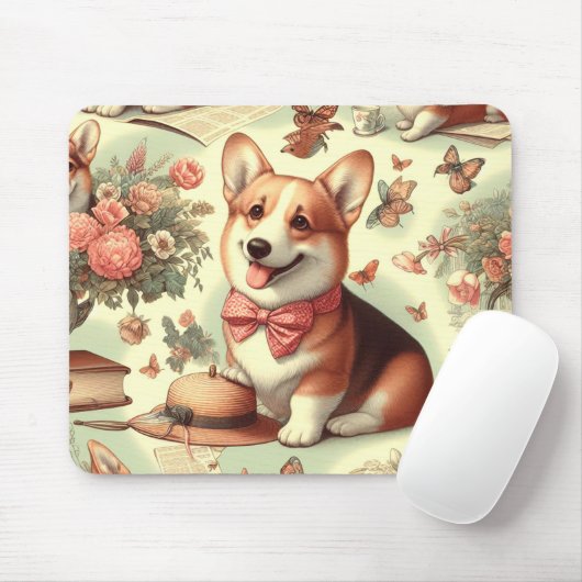 Welsh Corgi Cardigan illustratie Muismat (Met muis)