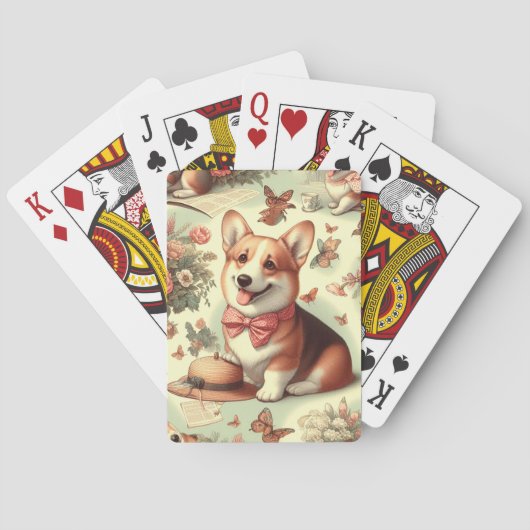  Welsh Corgi Cardigan illustratie Pokerkaarten (Achterkant)