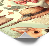 Welsh Corgi Cardigan illustratie Poster (Hoek)