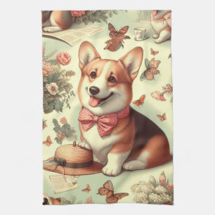  Welsh Corgi Cardigan illustratie Theedoek