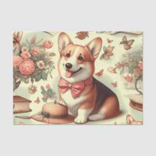 Welsh Corgi Cardigan illustratie Tissuepapier