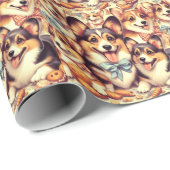  Welsh Corgi Cardigan Naadloos Cadeaupapier (Rol Hoek)