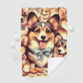 Welsh Corgi Cardigan Naadloos Golfhanddoek (Insitu)