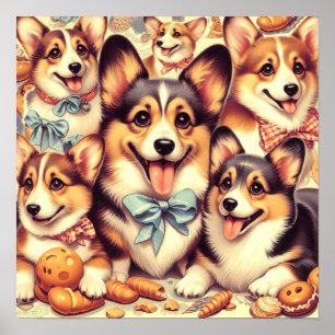  Welsh Corgi Cardigan Naadloos Poster