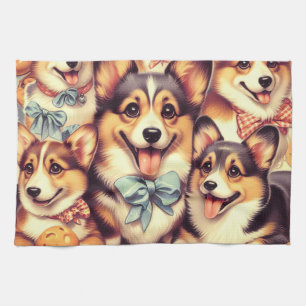 Welsh Corgi Cardigan Naadloos Theedoek