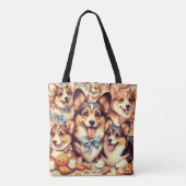 Welsh Corgi Cardigan Naadloos Tote Bag (Achterkant)
