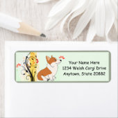 Welsh Corgi Cartoon Etiket (Insitu)