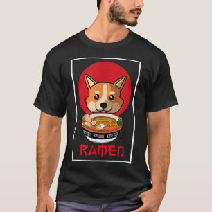 Welsh Corgi Cute Kawaii Japans Ramen Dog mama T-shirt