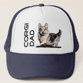 Welsh Corgi Dad Pet Trucker Hat (Voorkant)